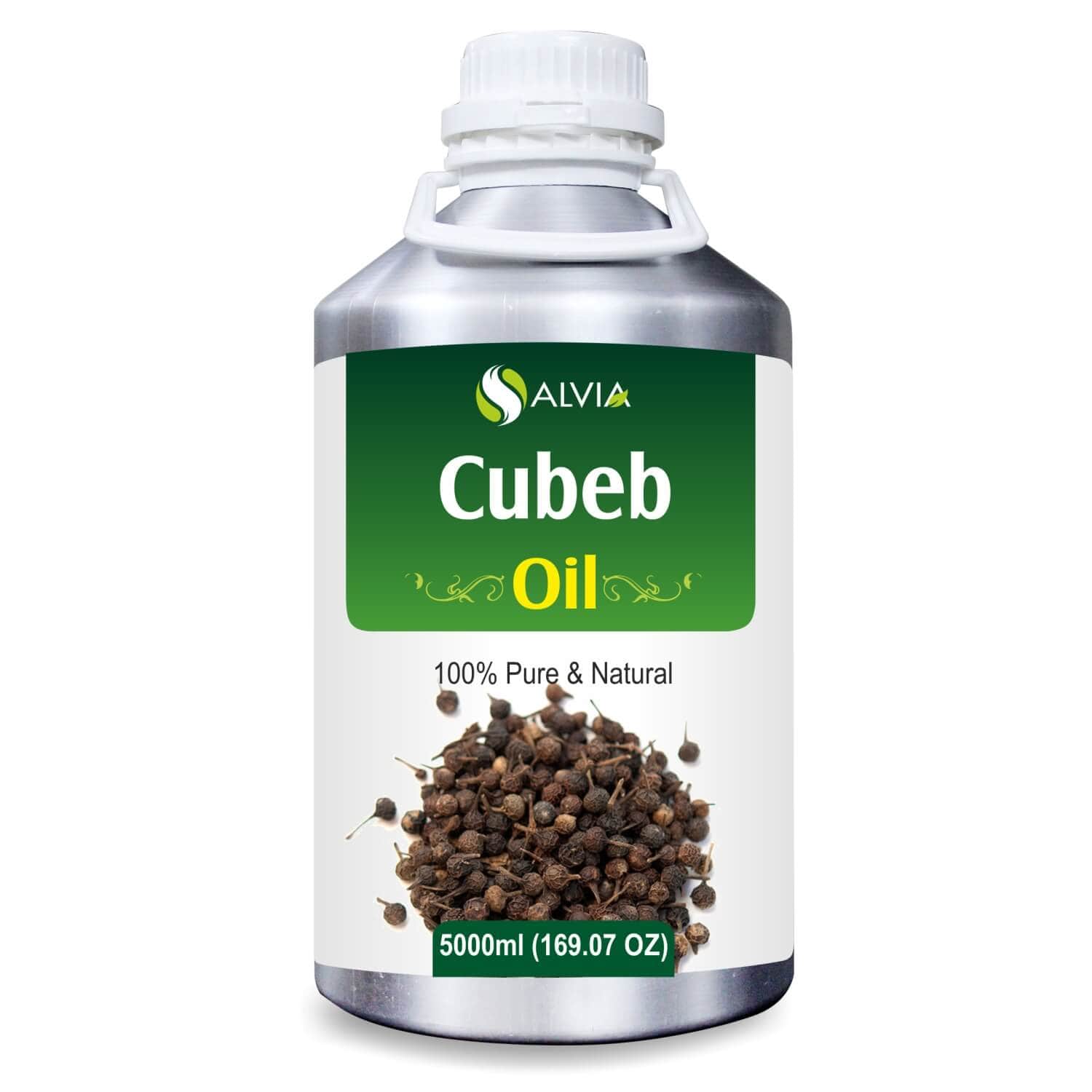 Salvia Natural Essential Oils 5000ml Cubeb Oil (Piper Cubeba) 100% Natural Pure Essential Oil For Relieves Congestion & Respiratory Illness, Manages Infertility, Reduces Bone Problems
